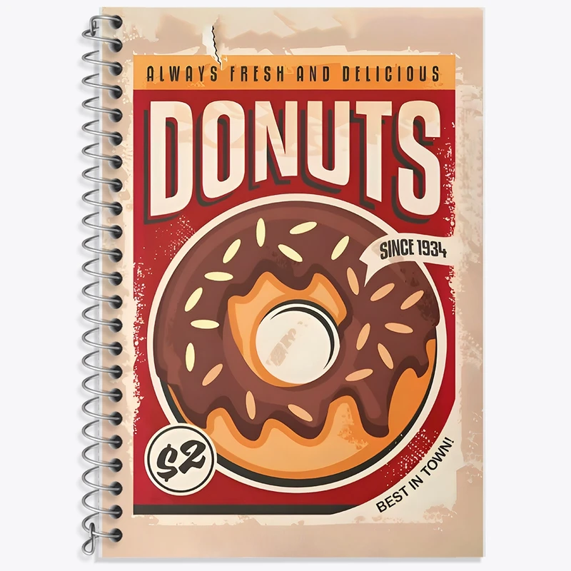 دفتر لغت 50 برگ خندالو طرح دونات کد F10539