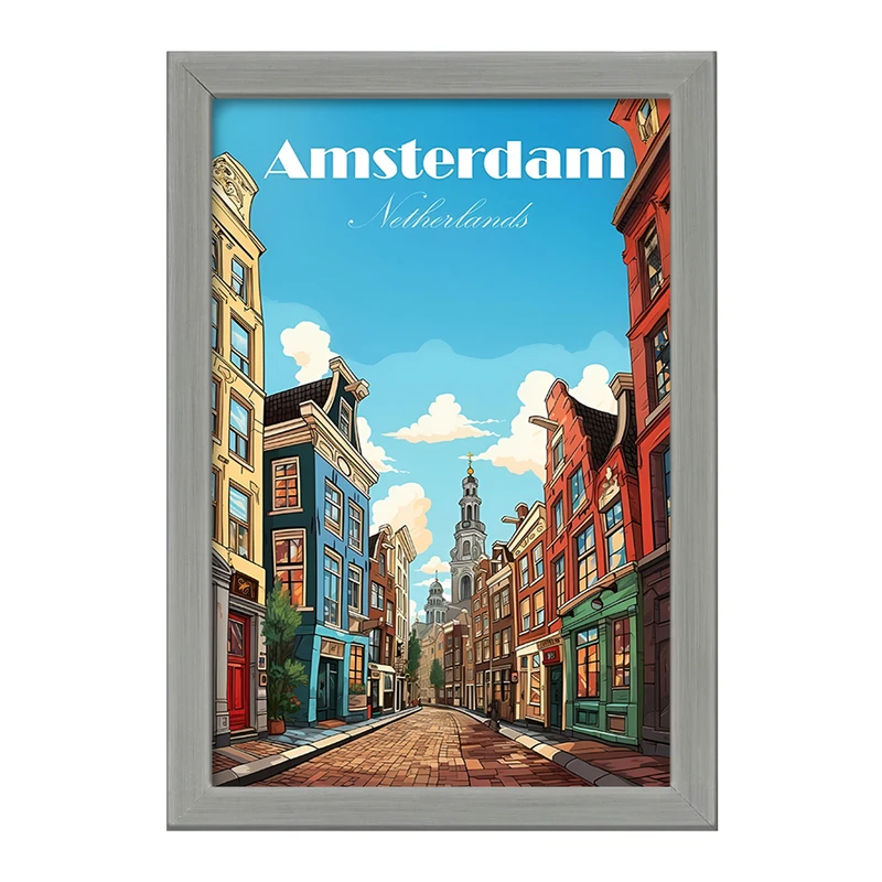 تابلو خندالو طرح آمستردام (Amsterda) کد F6317