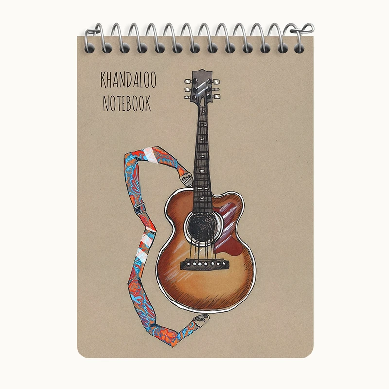 دفتر یادداشت 50 برگ خندالو طرح گیتار (Guitar) کد N8071