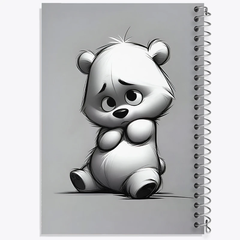 دفتر مشق 50 برگ خندالو طرح خرس خجالتی کد N6716