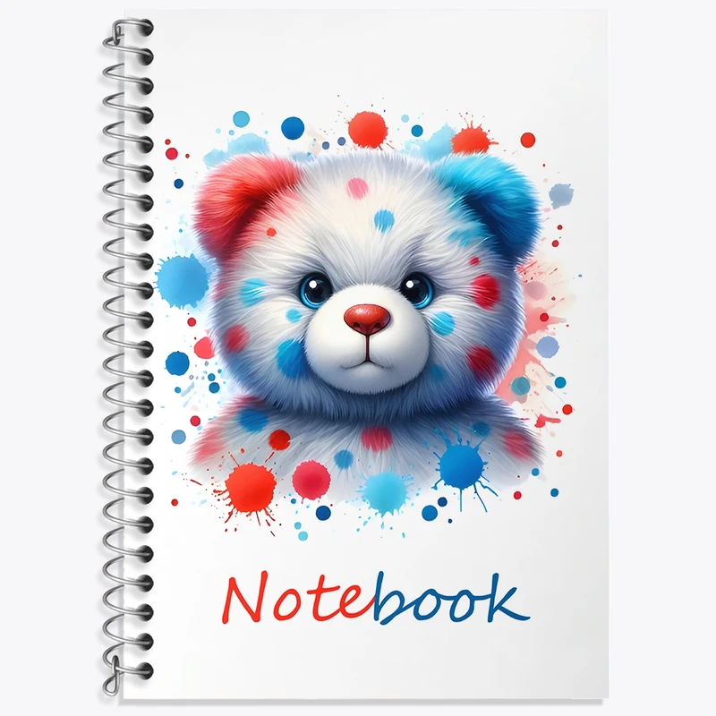 دفتر زبان 50 برگ خندالو مدل سه خط طرح خرس رنگی کد N6686