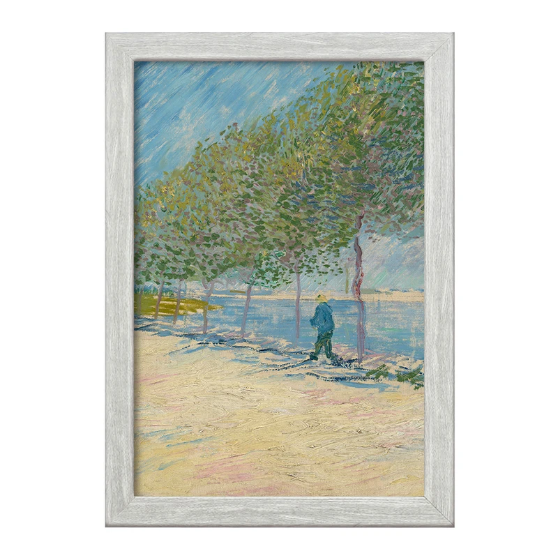 تابلو خندالو طرح جاده درامتداد رود سن ونسان ونگوگ (Van Gogh) کد 36794