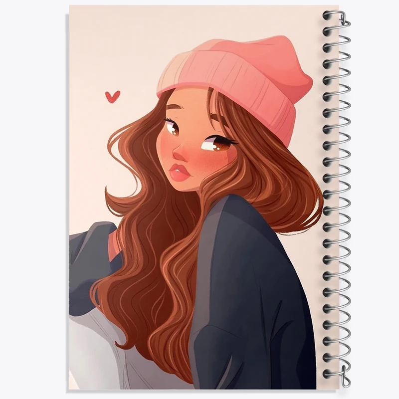 دفتر طراحی 50 برگ خندالو طرح دخترانه کد 25630