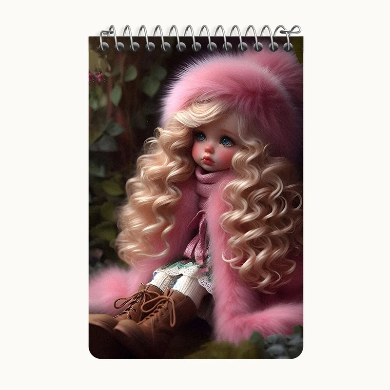 دفتر یادداشت 50 برگ خندالو طرح دخترانه کیوت کد F7570