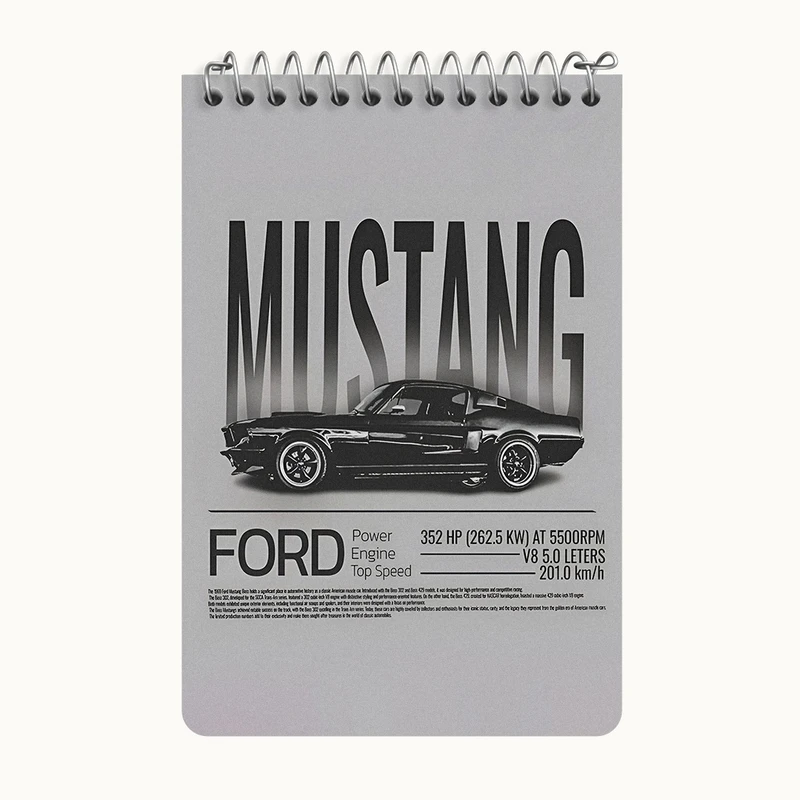 دفتر یادداشت 50 برگ خندالو طرح ماشین فورد کد F10369