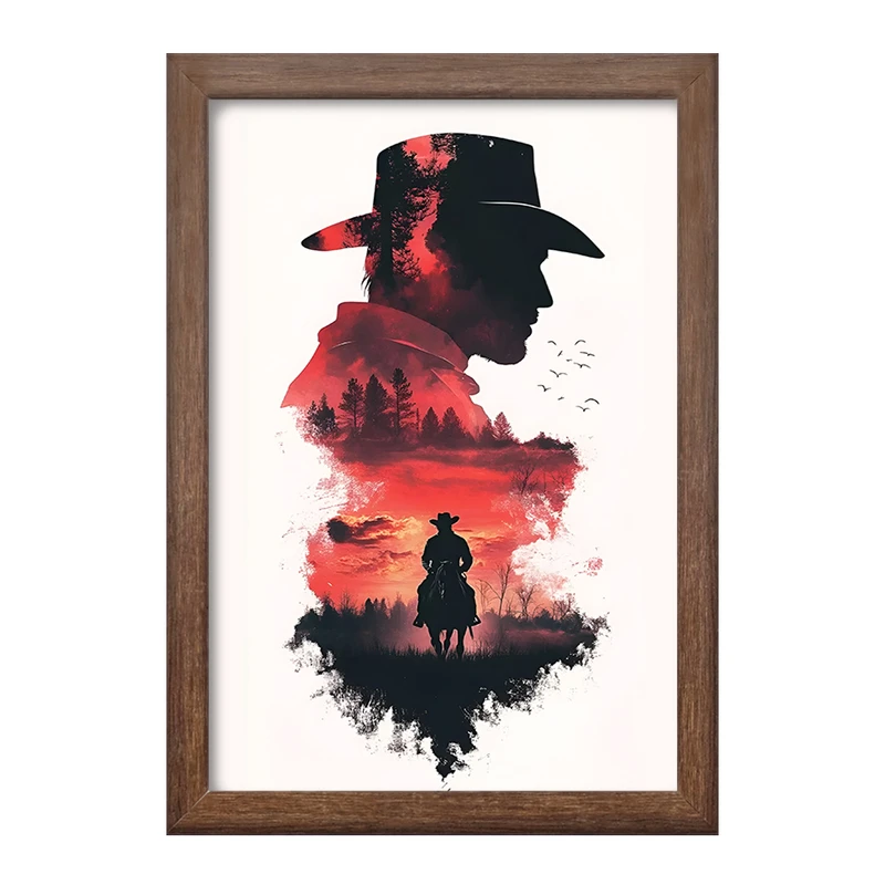 تابلو خندالو طرح رد دد (Red Dead) کد F13607