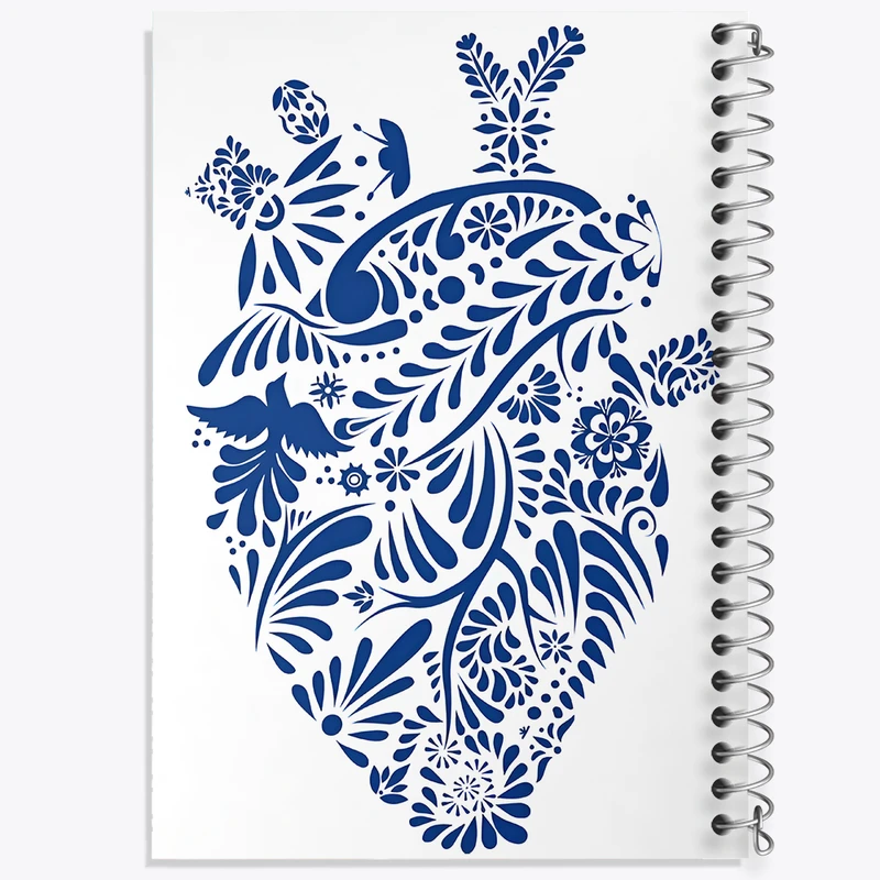 دفتر مشق 100 برگ خندالو طرح قلب مینیمال کد F4988