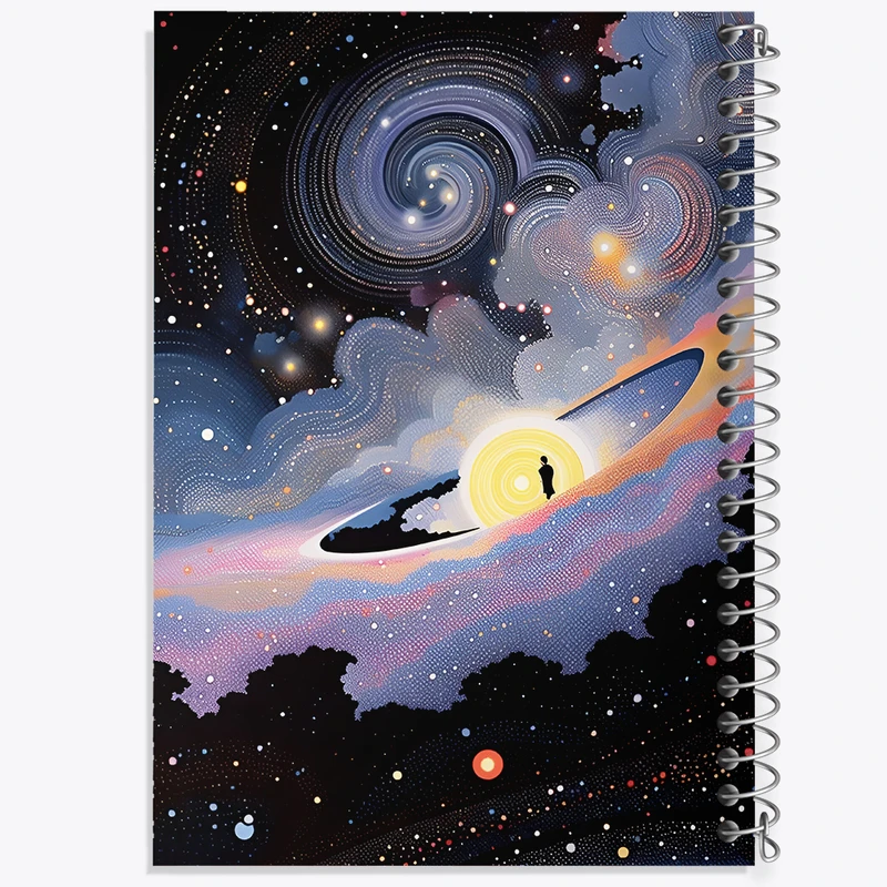 دفتر مشق 50 برگ خندالو طرح کهکشان کد F4568