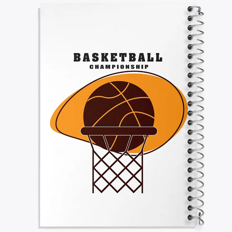 دفتر طراحی 50 برگ خندالو طرح بسکتبال Basketball کد 26462
