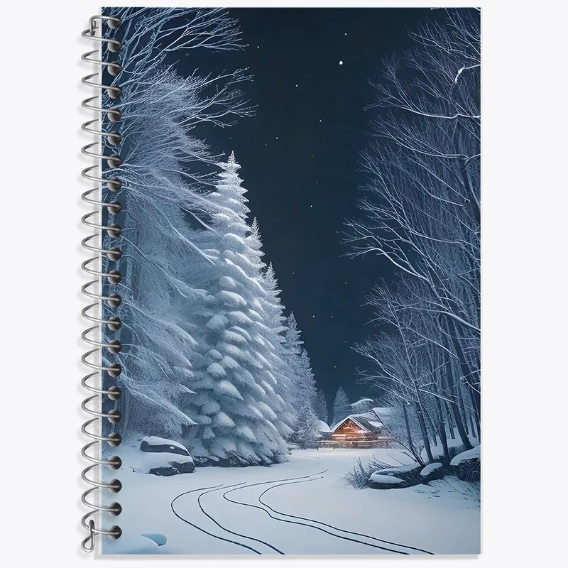 دفتر نت موسیقی 50 برگ خندالو طرح منظره برفی کد F10018
