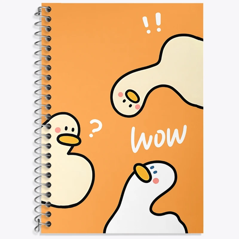 دفتر زبان 50 برگ خندالو مدل سه خط طرح اردک های خنگ کد N7117