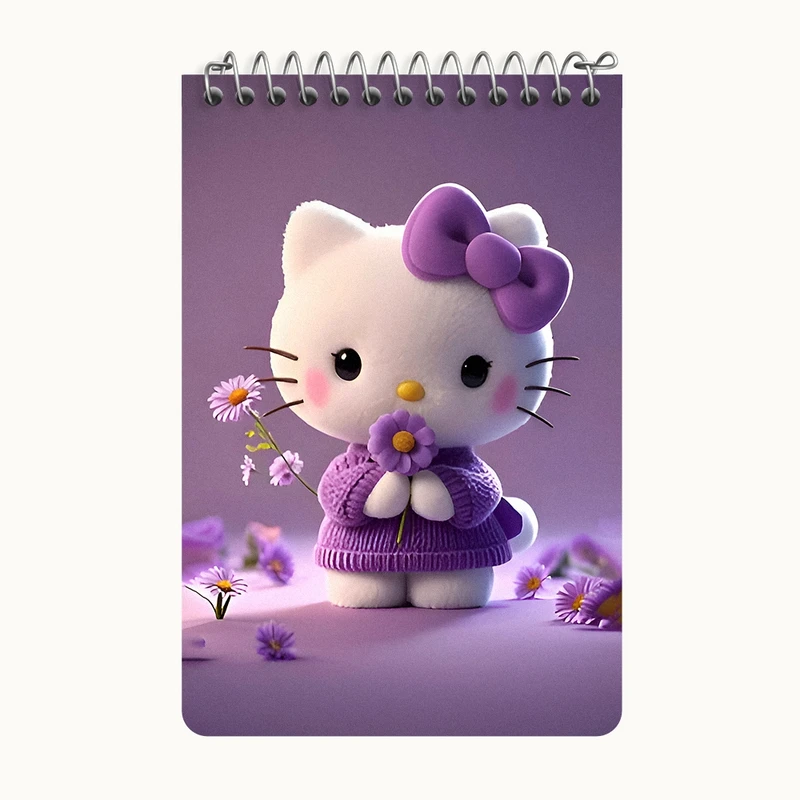 دفتر یادداشت 50 برگ خندالو طرح هلو کیتی کد F9188