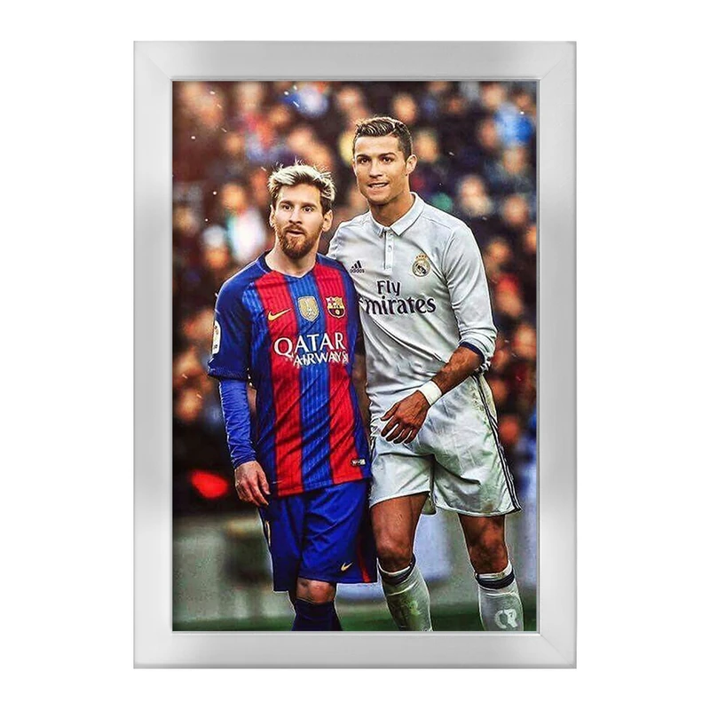 تابلو خندالو طرح لیونل مسی و کریستین رونالدو  کد 1966