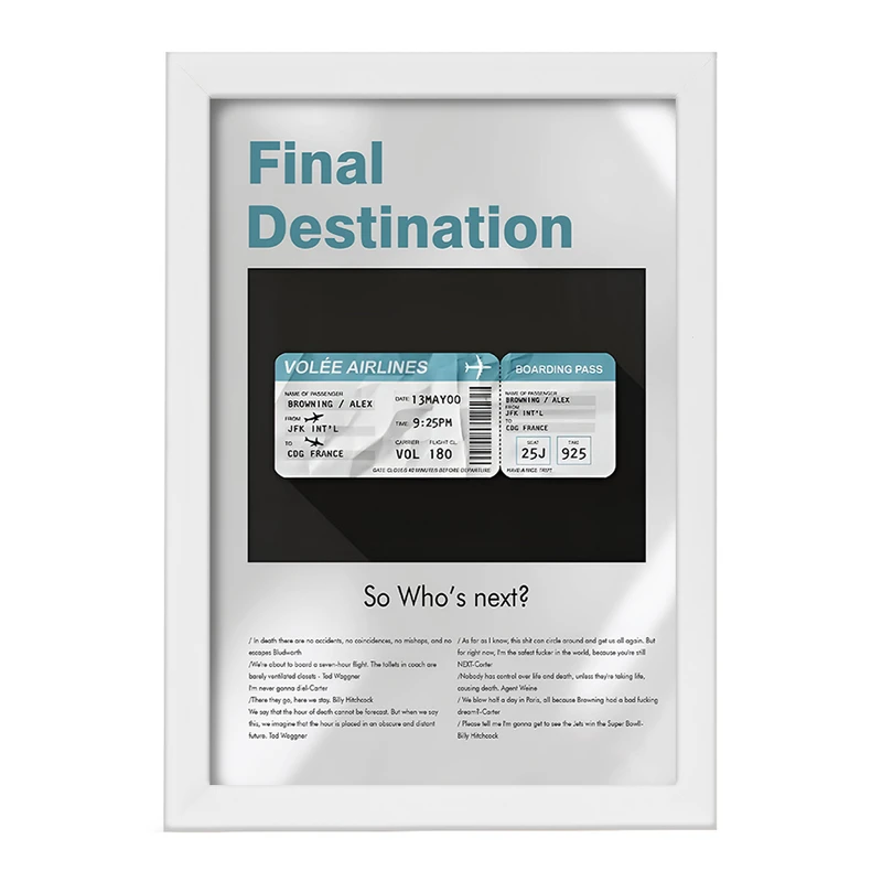 تابلو خندالو طرح مقصد نهایی (Final Destination) کد F13812