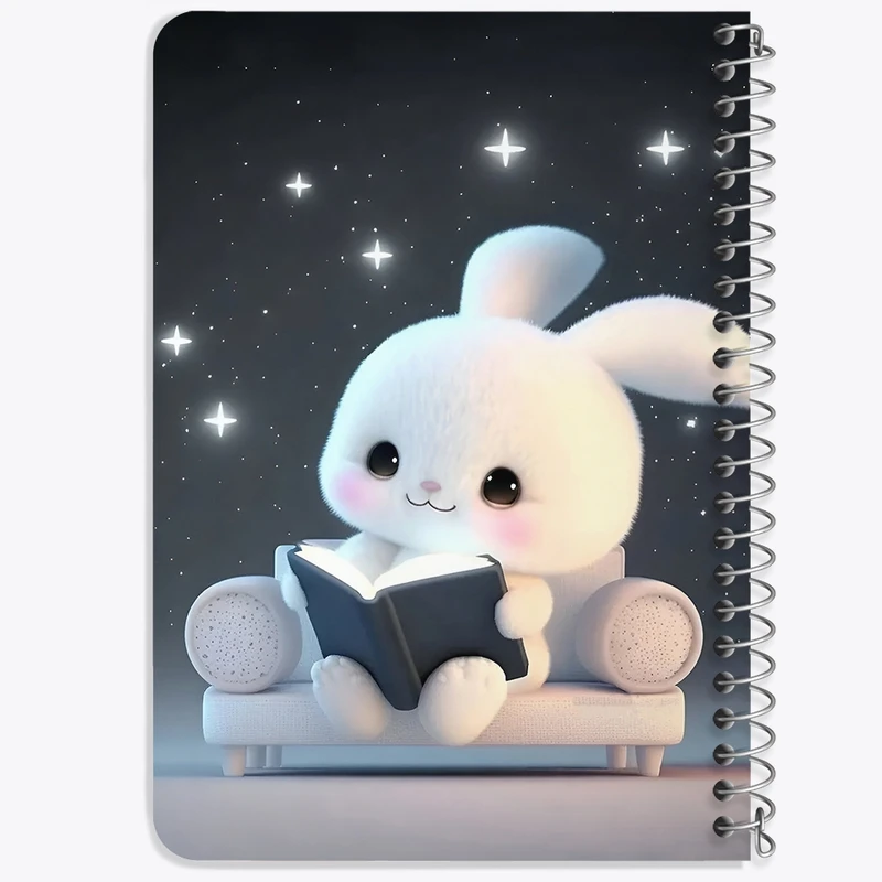 دفتر یادداشت 50 برگ خندالو طرح خرگوش بامزه کد F5725