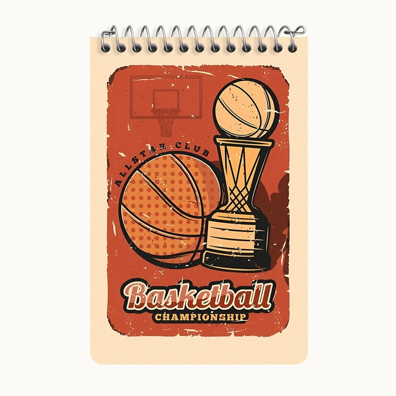 دفتر یادداشت 50 برگ خندالو طرح بسکتبال (Basketball) کد F14250