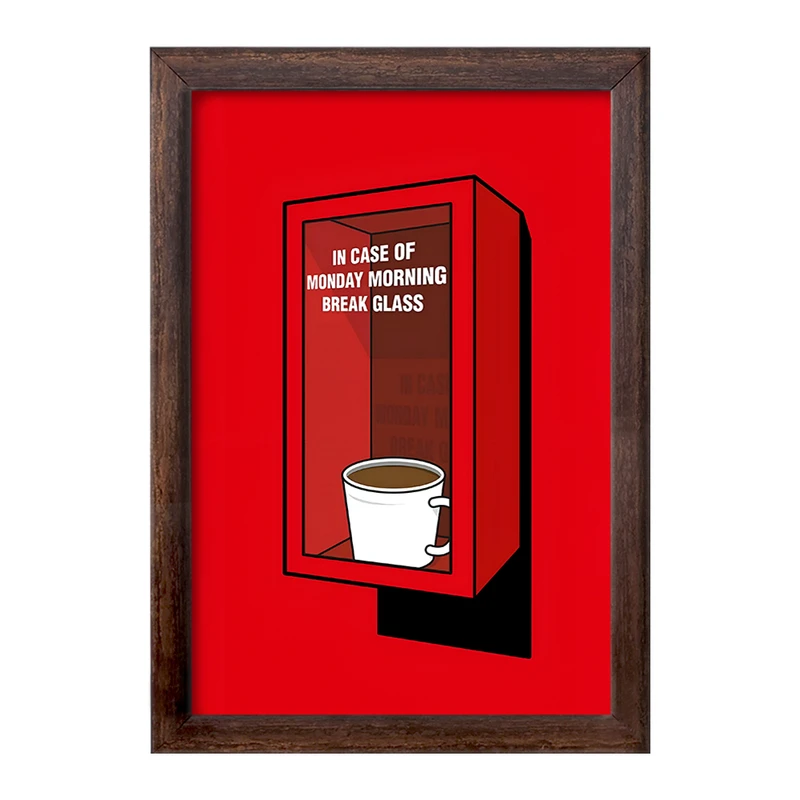 تابلو خندالو طرح لیوان قهوه بعد تعطیلات کد F8834