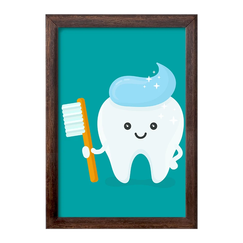 تابلو خندالو طرح دندان و دندان پزشکی کودکانه کد 36756