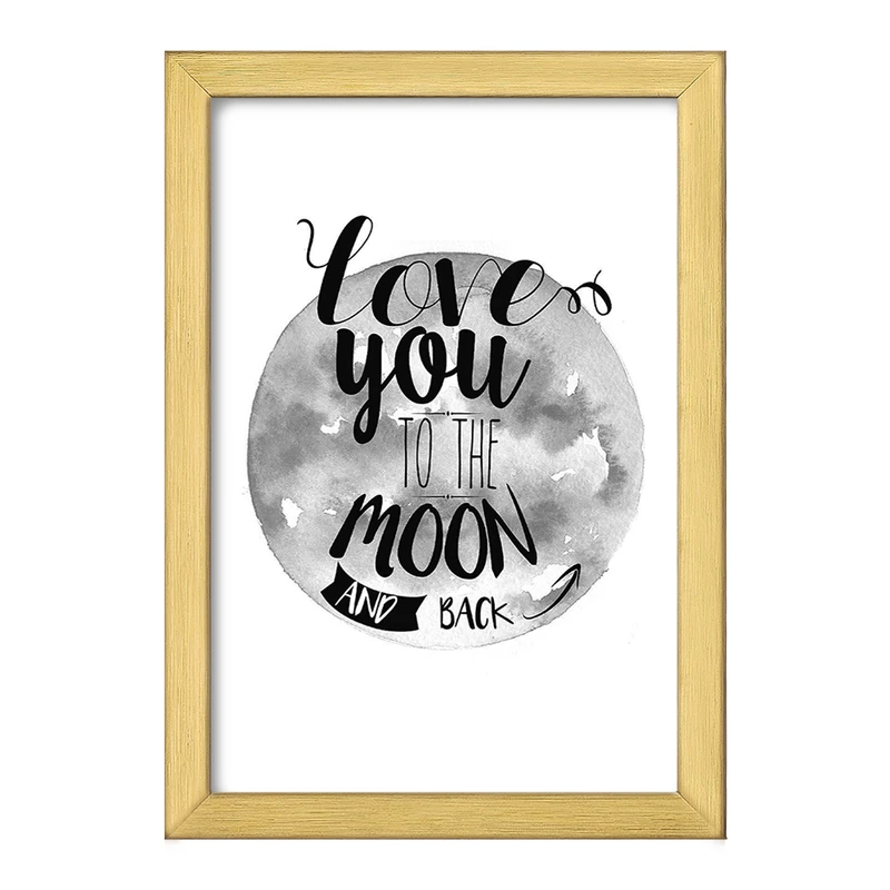 تابلو خندالو طرح Love You To The Moon کد F11537