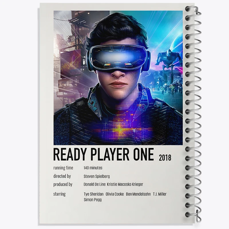 دفتر مشق 100 برگ خندالو طرح بازیکن شماره یک آماده (Ready Player One) کد F13104