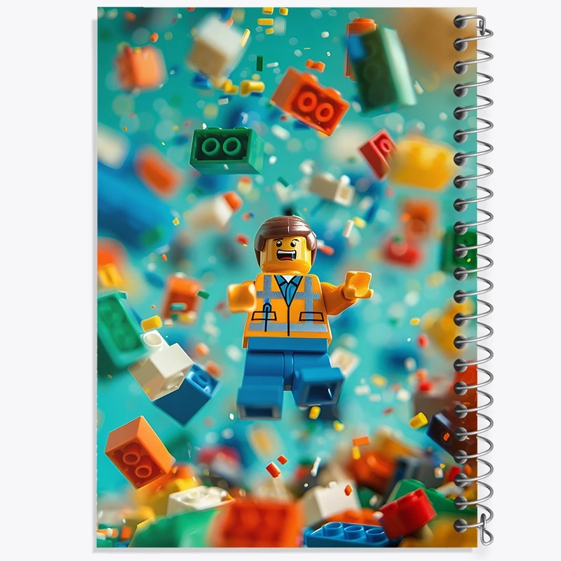 دفتر ژورنال نویسی 50 برگ خندالو مدل نقطه ای طرح لگو (Lego) کد F4226