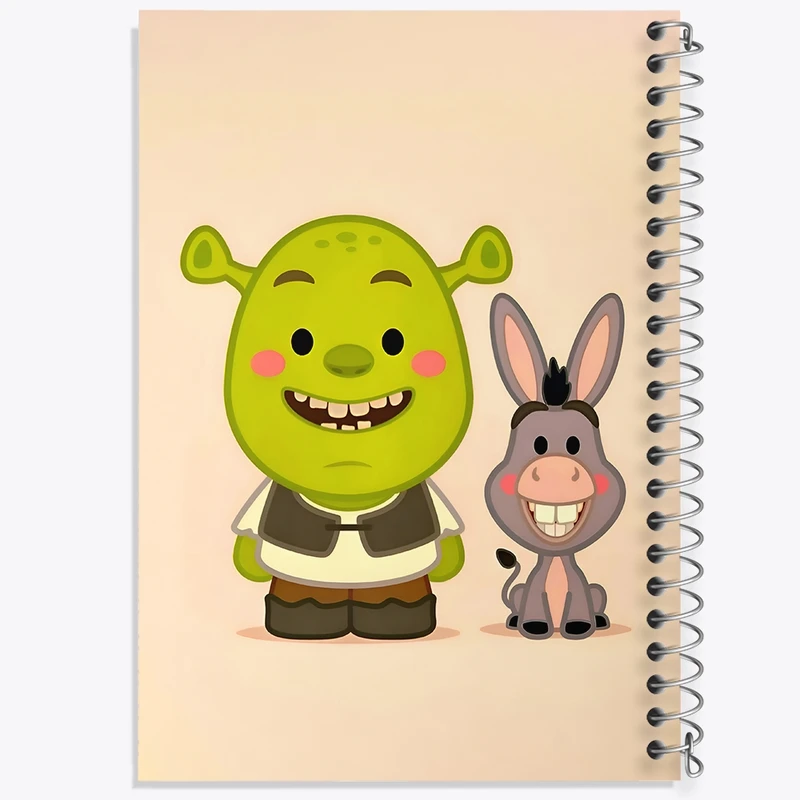 دفتر طراحی 50 برگ خندالو طرح شرک (Shrek) کد N6464