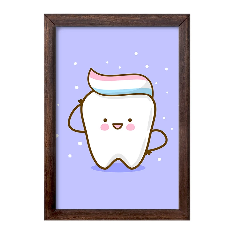 تابلو خندالو طرح دندان و دندان پزشکی کودکانه کد 36725