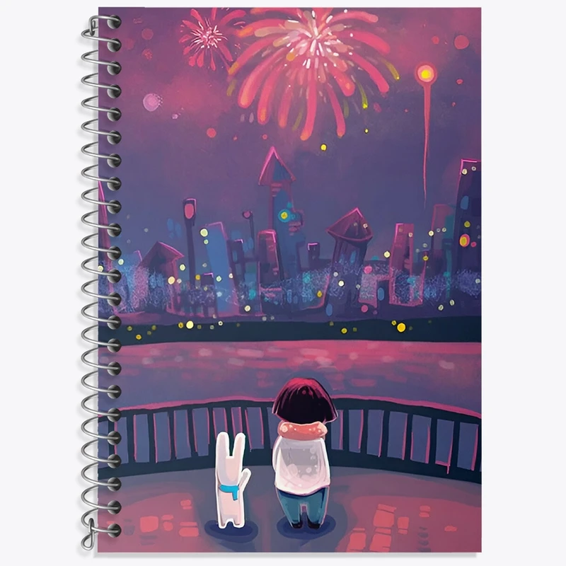 دفتر زبان 50 برگ خندالو مدل سه خط طرح دخترانه کد N6150