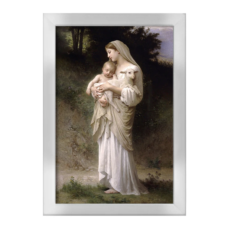 تابلو خندالو طرح نقاشی بی گناهی اثر ویلیام بوگرو کد F12502