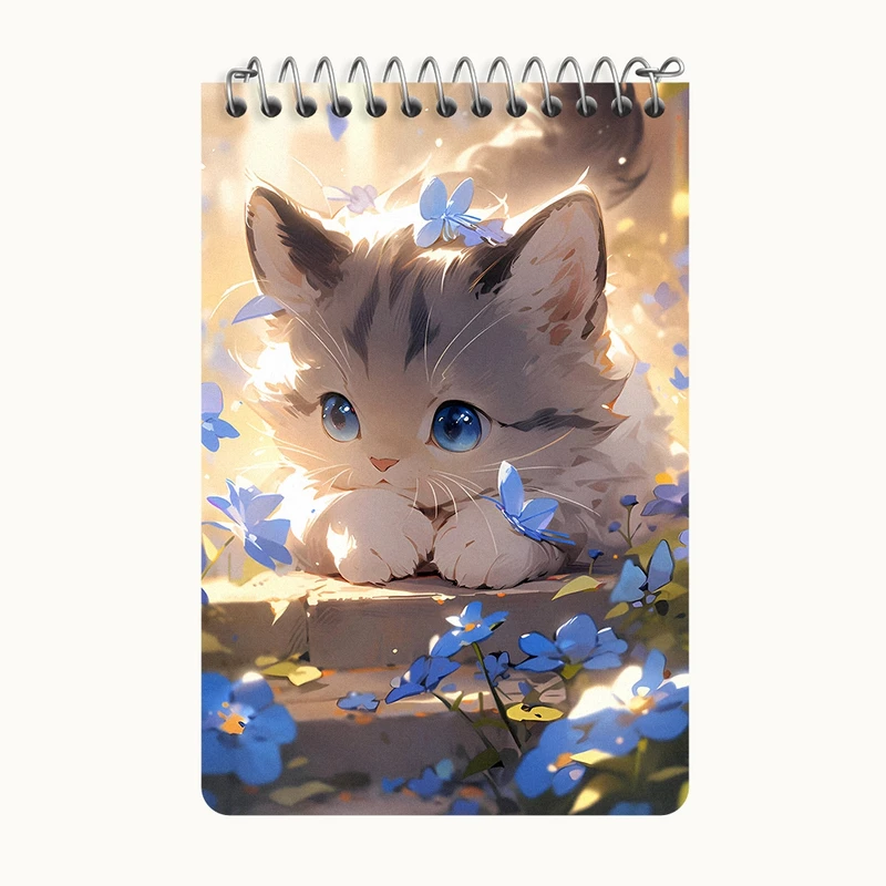 دفتر یادداشت 50 برگ خندالو طرح گربه ی کیوت کد F9229