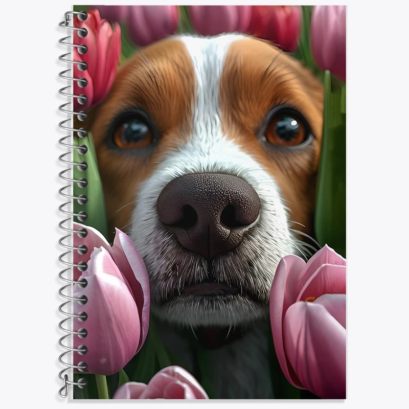 دفتر زبان 50 برگ خندالو مدل سه خط طرح سگ کد F12781