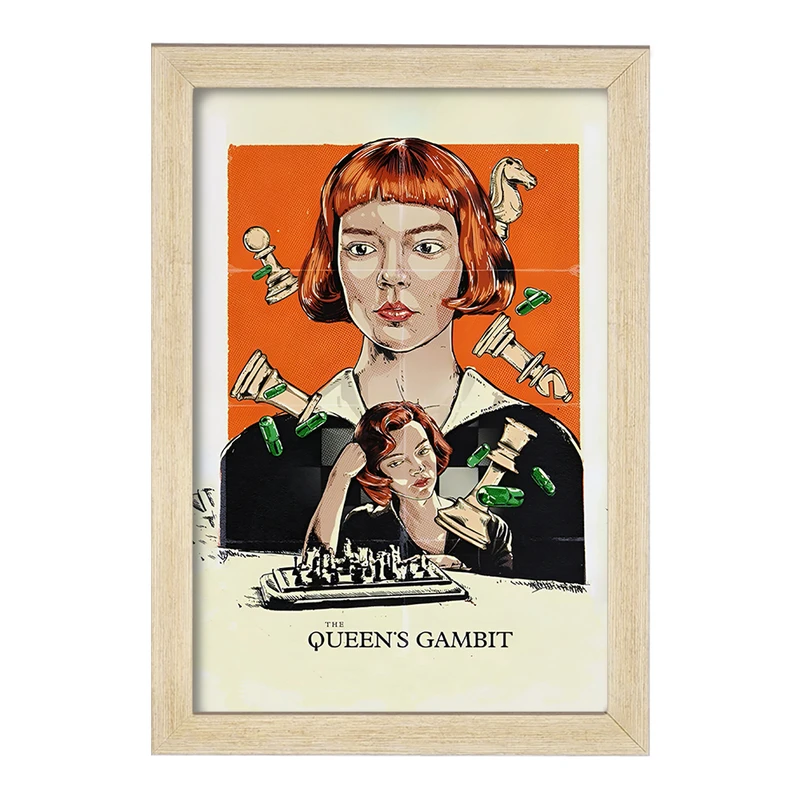 تابلو خندالو طرح گامبی وزیر (The Queen's Gambit) کد F13547