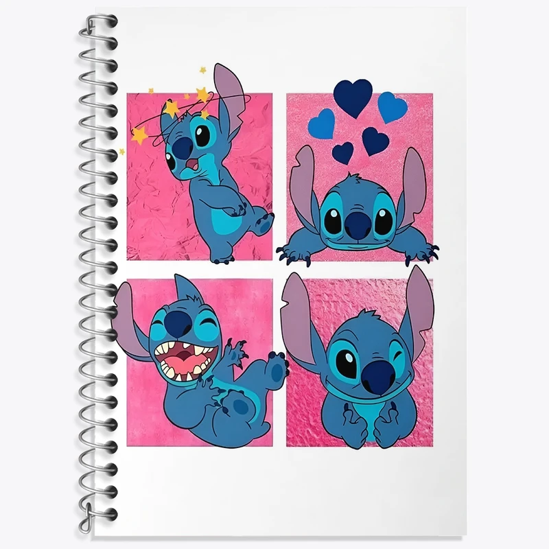 دفتر زبان 50 برگ خندالو مدل سه خط طرح استیچ کد N6939