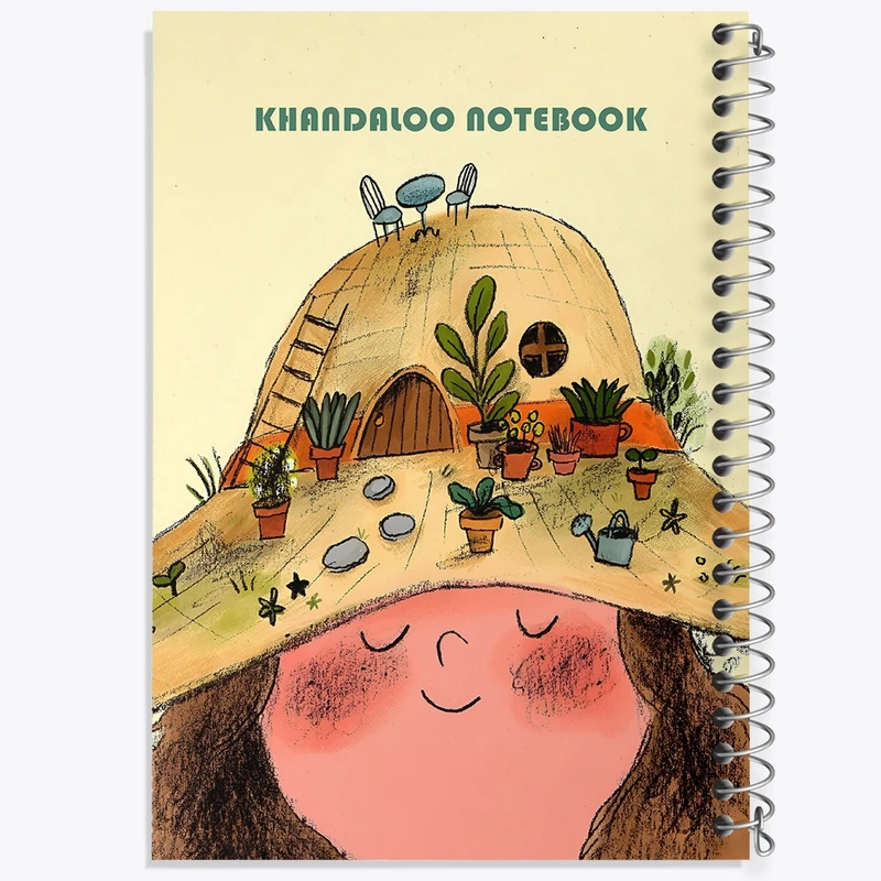 دفتر شطرنجی 50 برگ خندالو طرح دختر باغبان کد N6279