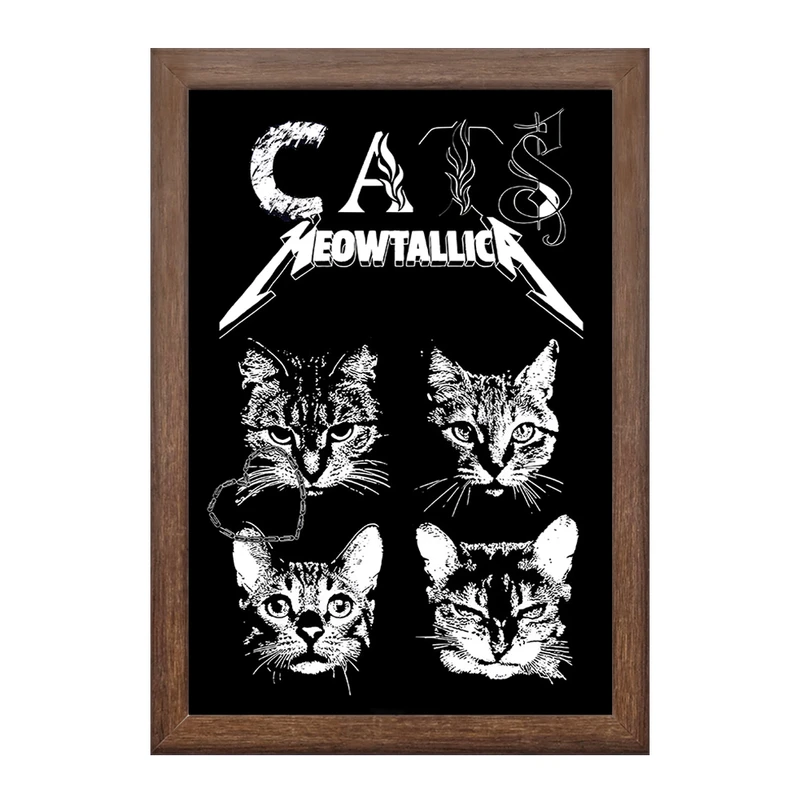 تابلو خندالو طرح میوتالیکا (Meowtallica) کد F13710
