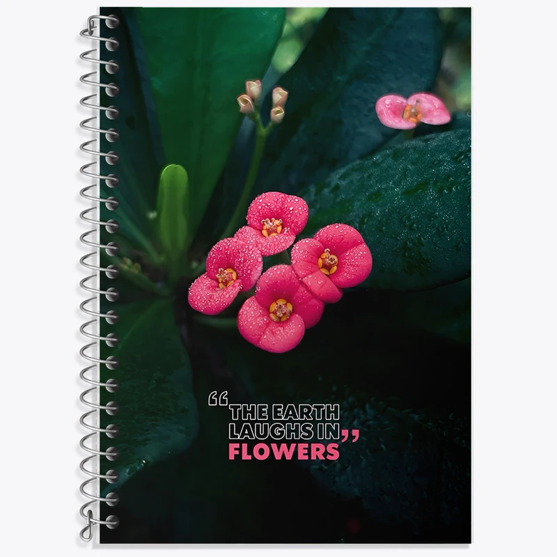 دفتر نت موسیقی 50 برگ خندالو طرح گل صورتی کد F10791