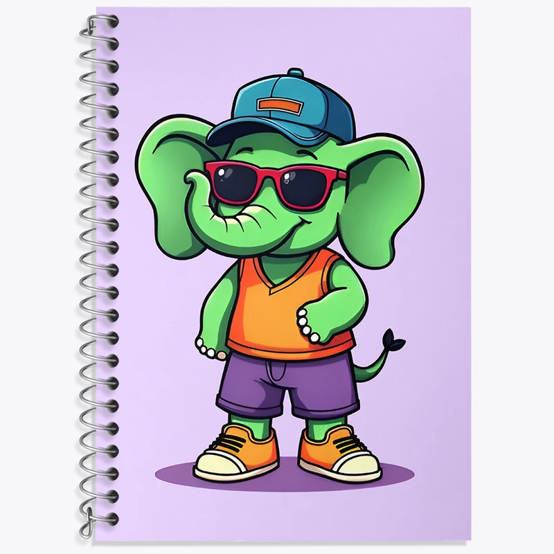 دفتر نت موسیقی 50 برگ خندالو طرح فیل بامزه کد N6645