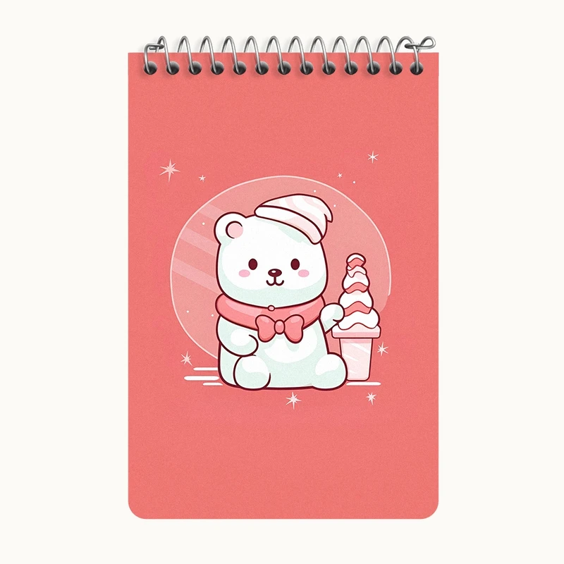 دفتر یادداشت 50 برگ خندالو طرح خرس کیوت کد F7297