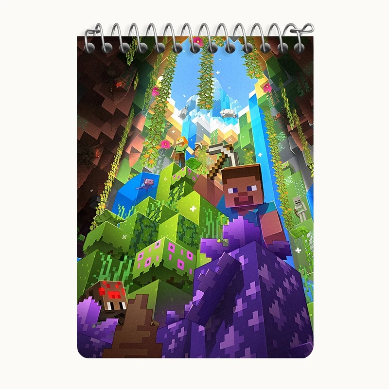 دفتر یادداشت 50 برگ خندالو طرح ماینکرافت (Minecraft) کد N3303