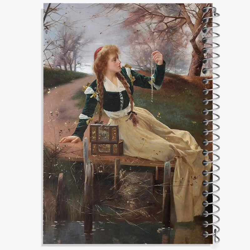 دفتر شطرنجی 50 برگ خندالو طرح نقاشی بازتاب ها اثر الکساندر مارک روسی کد F12339