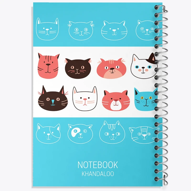 دفتر طراحی 50 برگ خندالو طرح گربه (Cat) کد N688