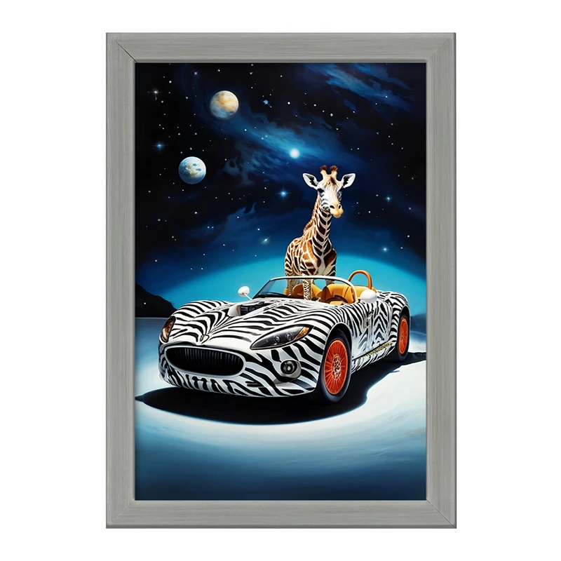 تابلو خندالو طرح زرافه انتزاعی کد F10058