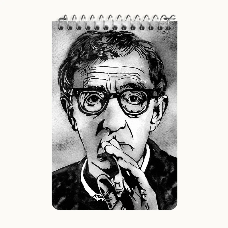 دفتر یادداشت 50 برگ خندالو طرح وودی آلن (Woody Allen) کد F11449