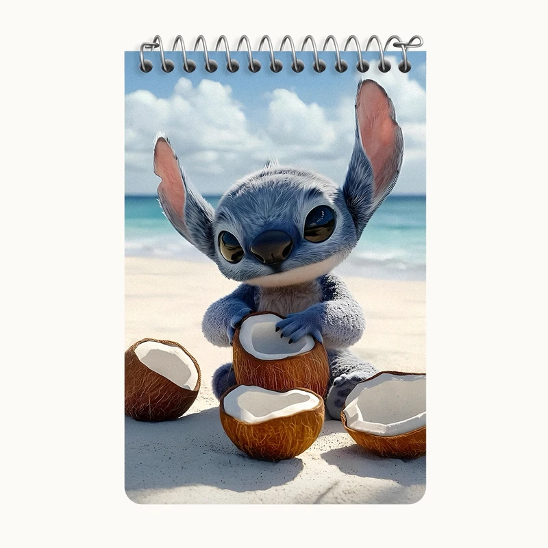 دفتر یادداشت 50 برگ خندالو طرح استیچ (Stitch) کد F14390