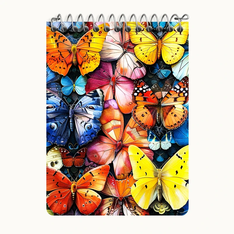 دفتر یادداشت 50 برگ خندالو طرح پروانه (Butterfly) کد N8054