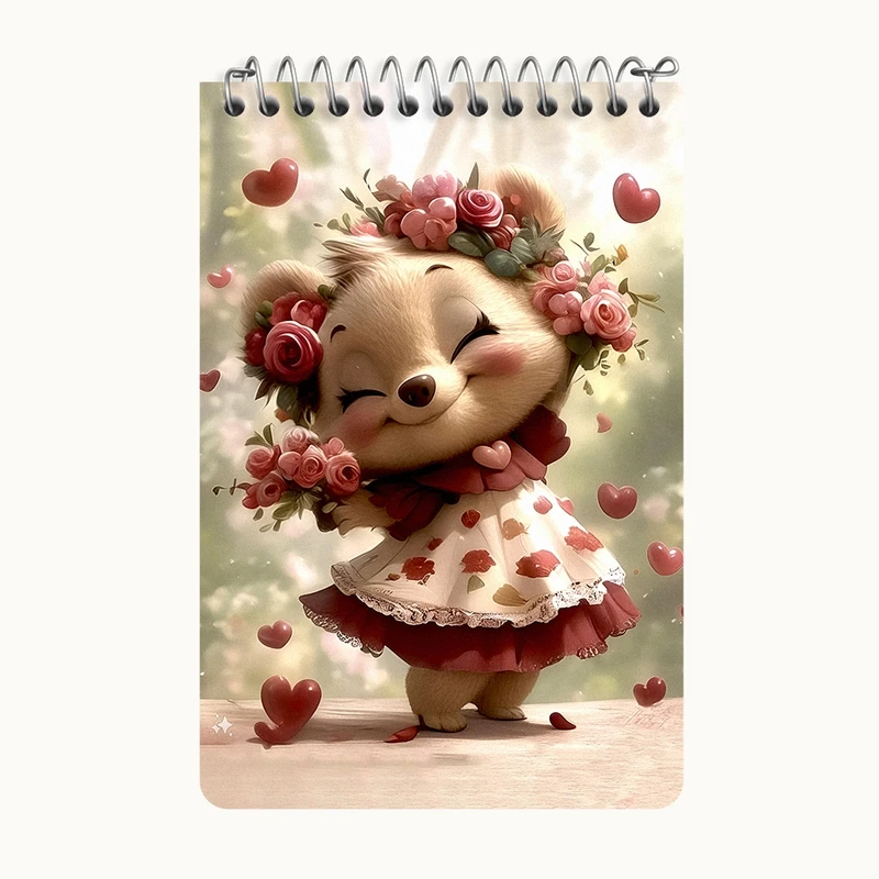 دفتر یادداشت 50 برگ خندالو طرح خرس بامزه کد F11108