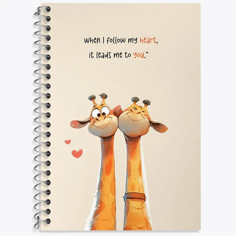 دفتر زبان 50 برگ خندالو طرح عاشقانه (Lovely) کد N9426