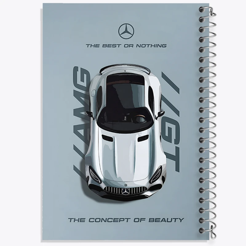 دفتر نقاشی 50 برگ خندالو طرح مرسدس بنز (Mercedes Benz) کد N8277