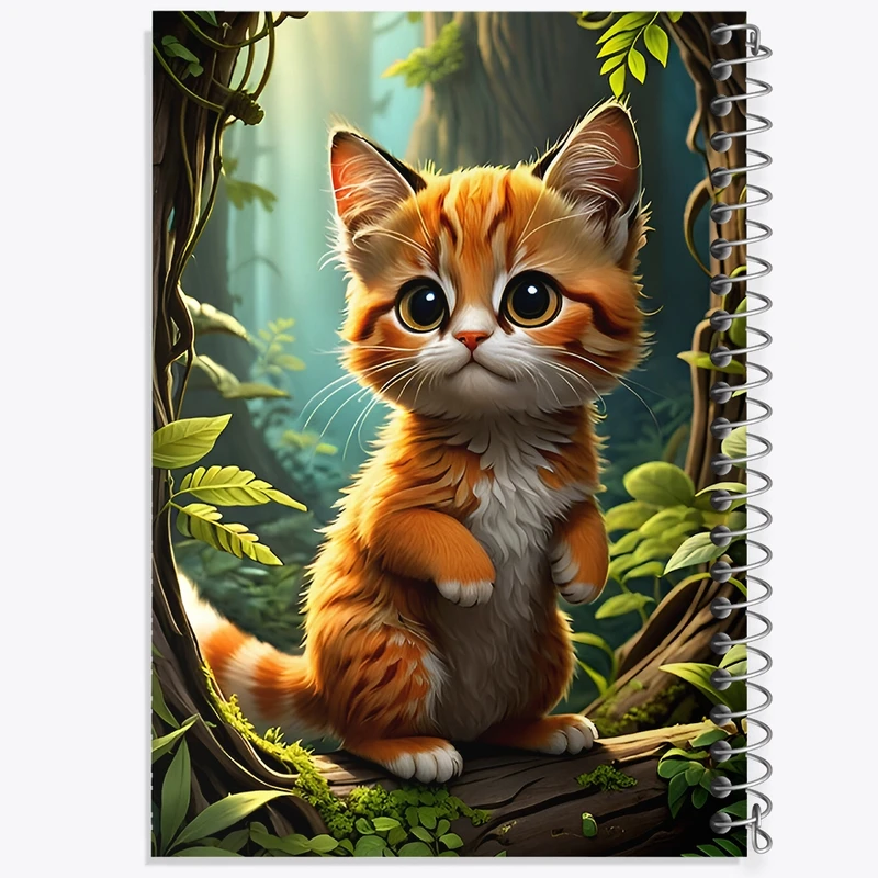 دفتر طراحی 50 برگ خندالو طرح گربه کد F8592