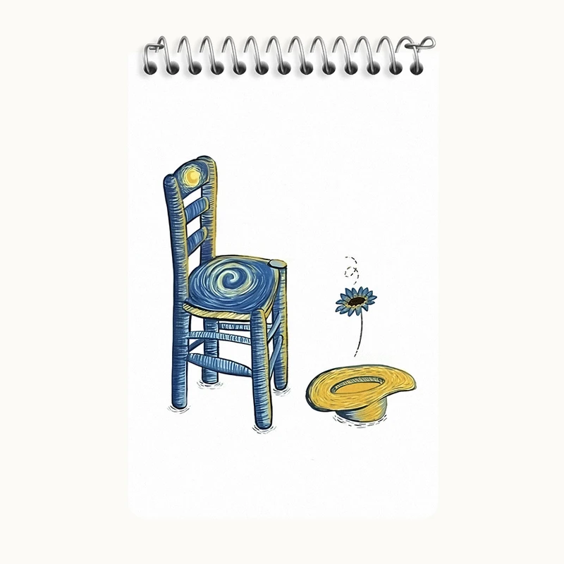 دفتر یادداشت 50 برگ خندالو طرح ونسان ونگوگ کد F6856